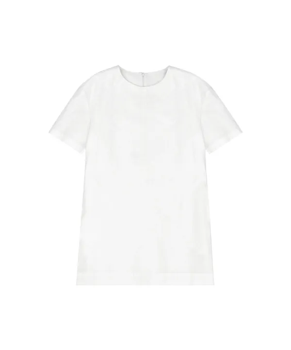 A3568 절개 미니 원피스_White