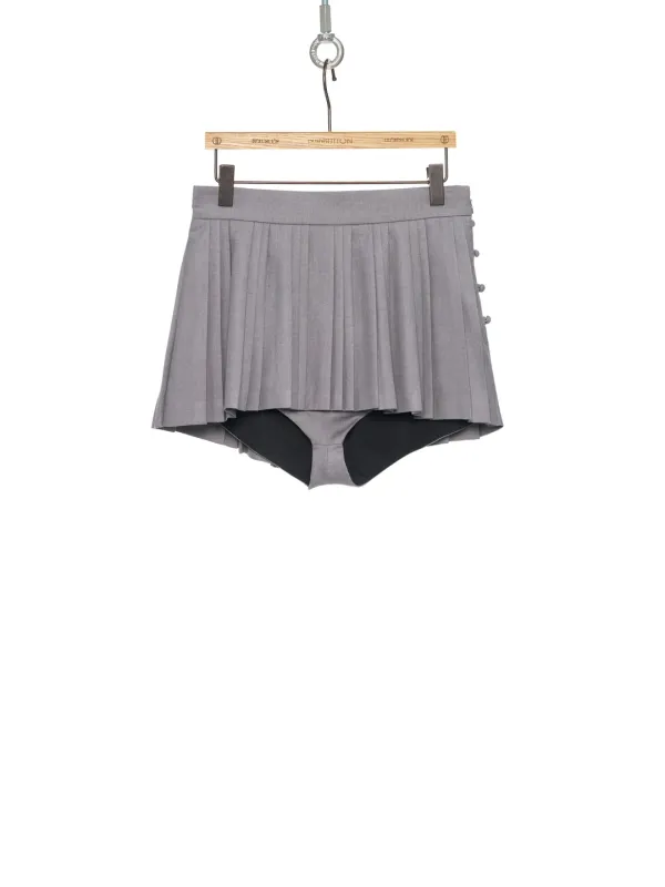 FW25 LIGHT GRAY VOLUMED MICRO SKORTS