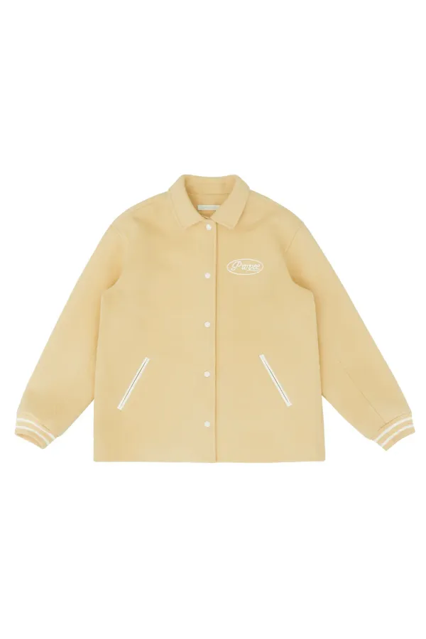 [1차] Varsity Wool Jacket (mist yellow)