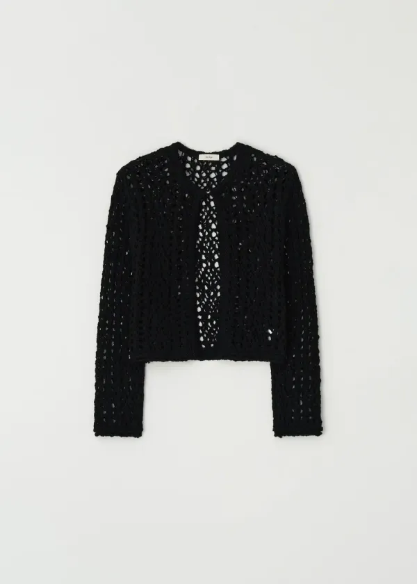 Net Knit Cardigan(Black)