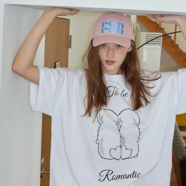 PUPPY TAILS OVER FIT T SHIRT WHITE