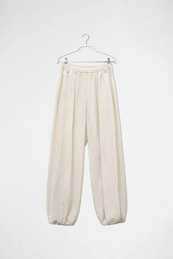 TONAL STRIPE JOGGER PANTS - CREAM