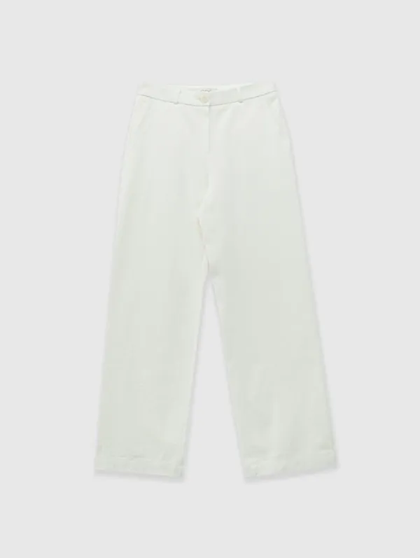 London Cotton Pants (Ivory)