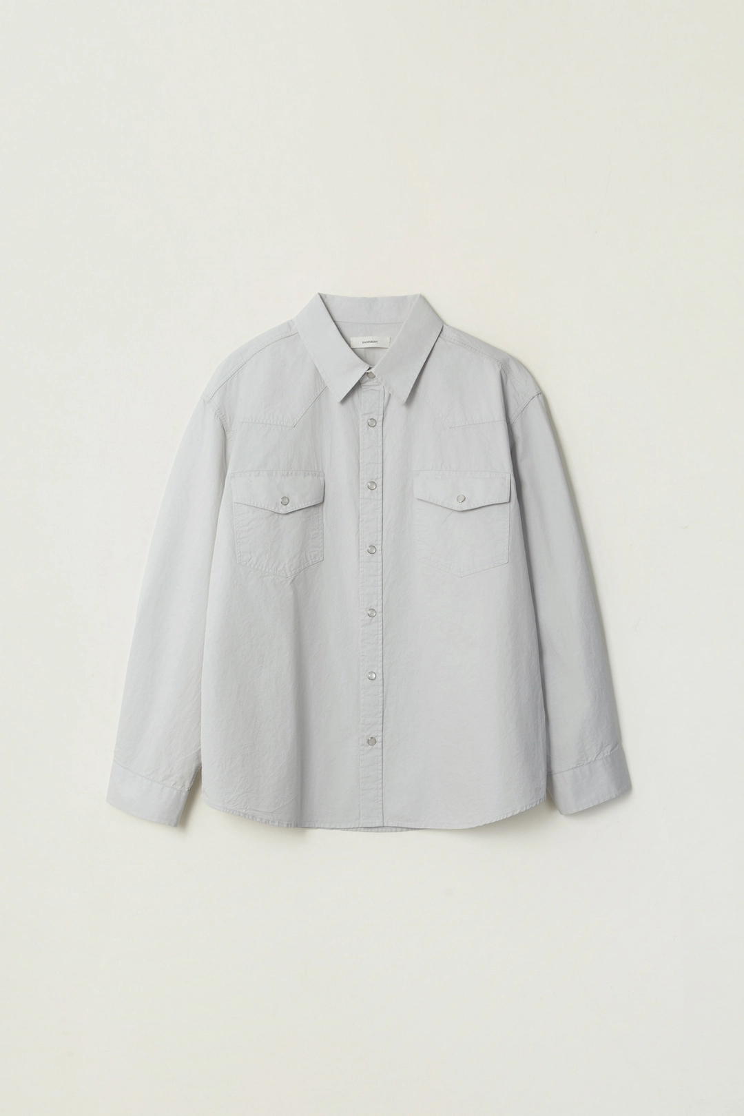세이지먼트 BAYLOR SNAP BUTTON SHIRT_SKYBLUE 상품 이미지 1
