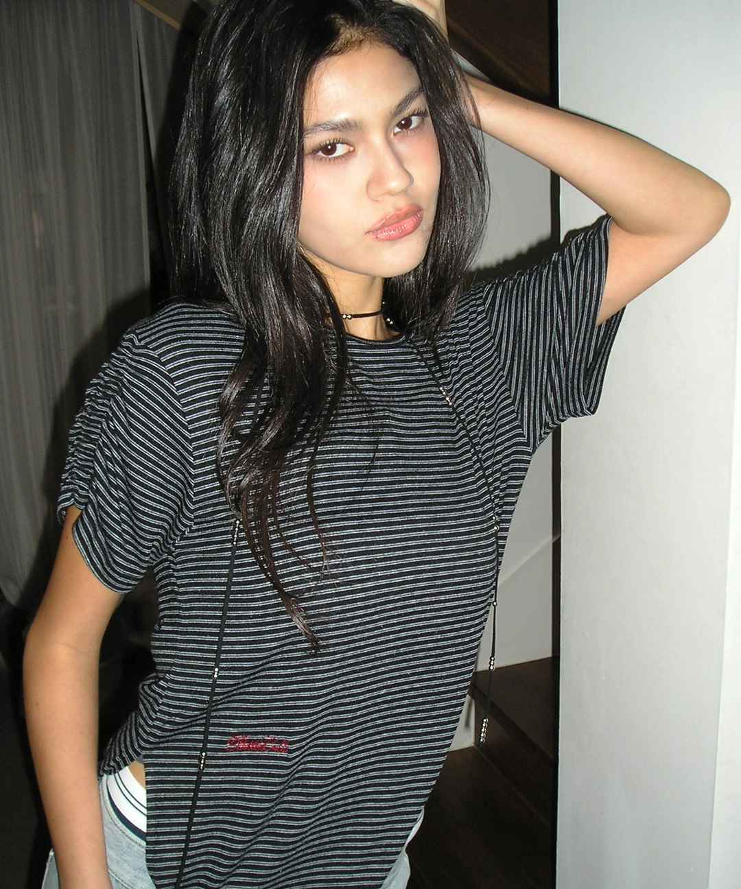 비터셀즈 Oversized ST Shirring Slit Tee-Black 상품 이미지 2