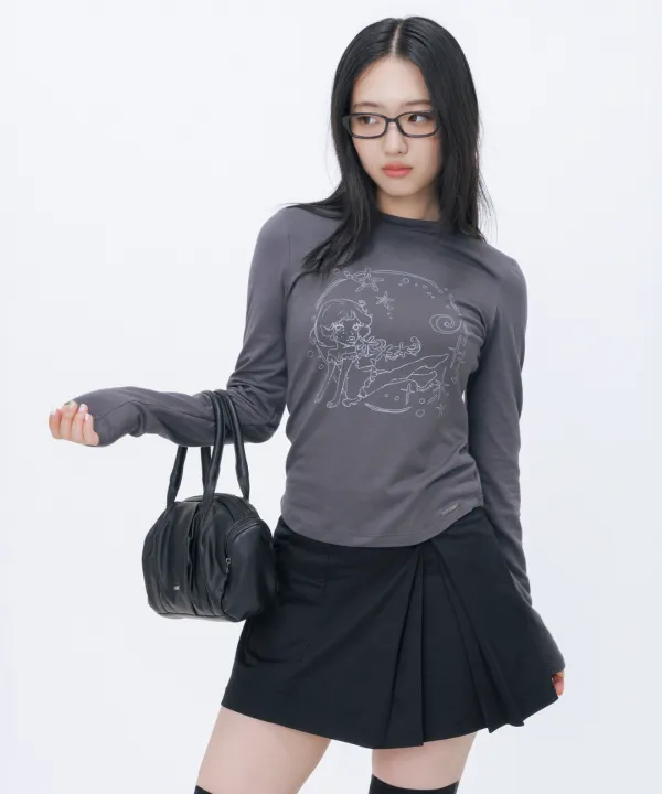 [10월 19일 발매] Winter sea graphic long sleeve CHARCOAL