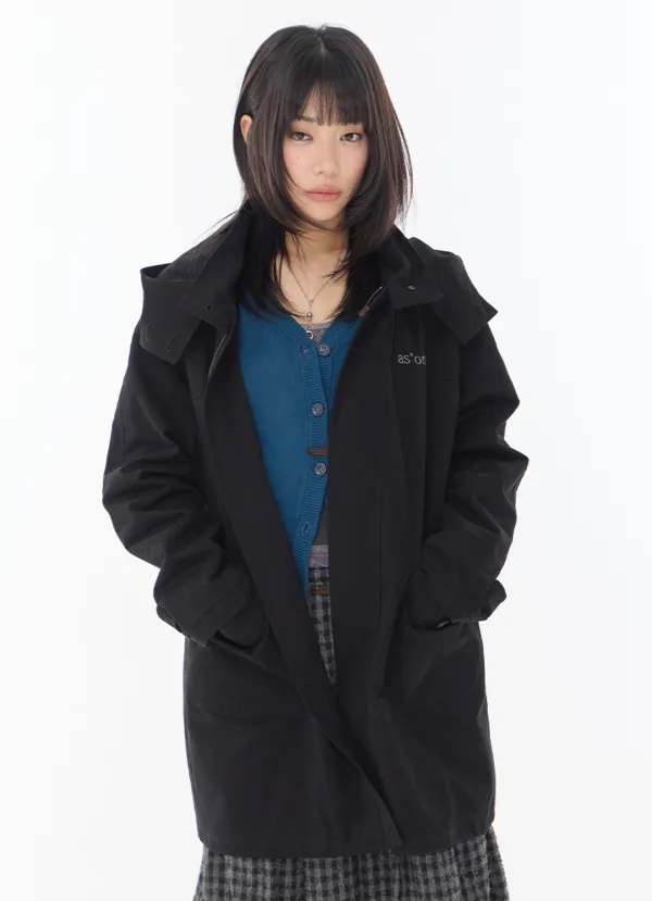 FLINT WASHED FIELD JACKET / BLACK