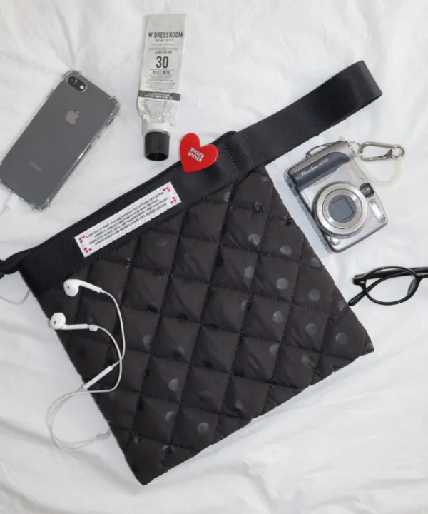 DOT QUILTING MINI BAG BLACK DOT