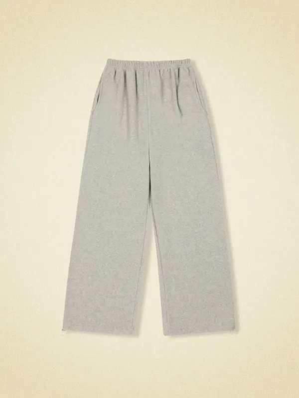 fleece pants - oat gray