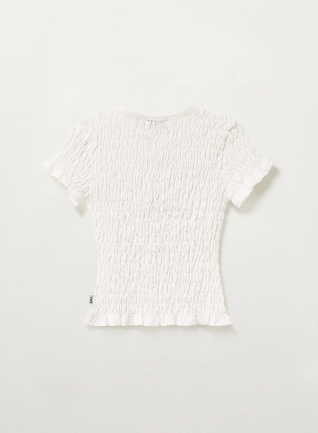 세터 (W) Citron Smocked T-shirt - White 상품 이미지 2