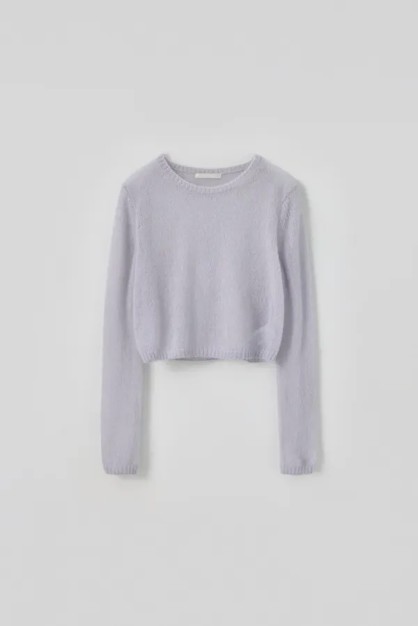 T/T Feather mohair knit (purple)