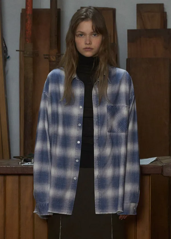 Cottage check shirt (blue)