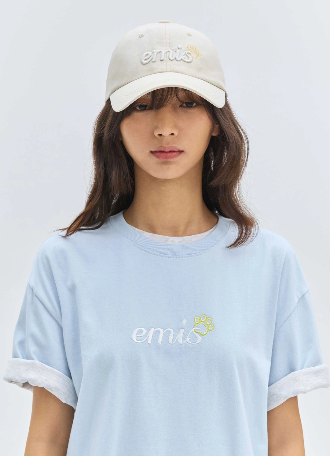이미스 LETTERING LOGO BALL CAP-IVORY 상품 이미지 2