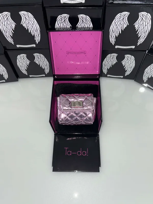 I Coin Purse Metallic Pink