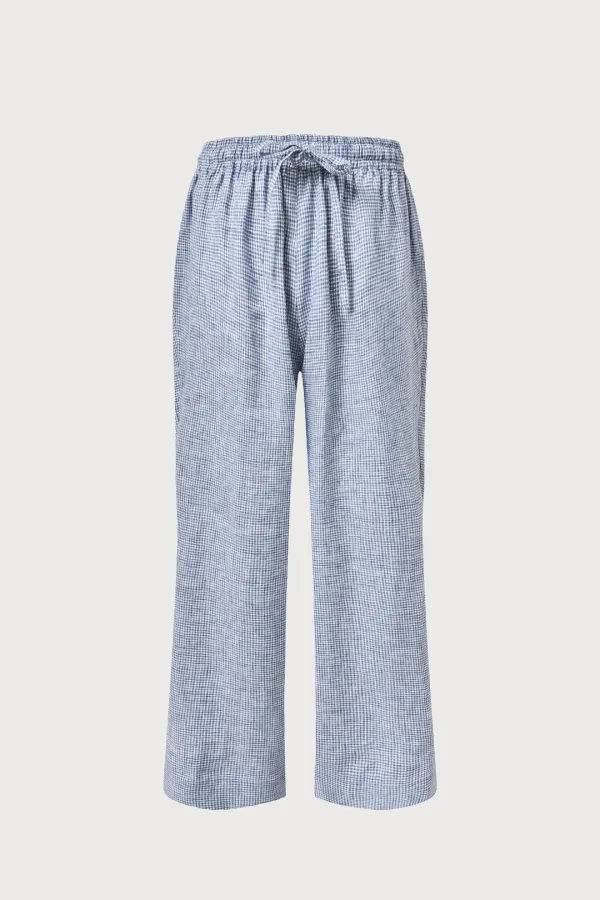Part.8 Lounge pants (blue check, beige)