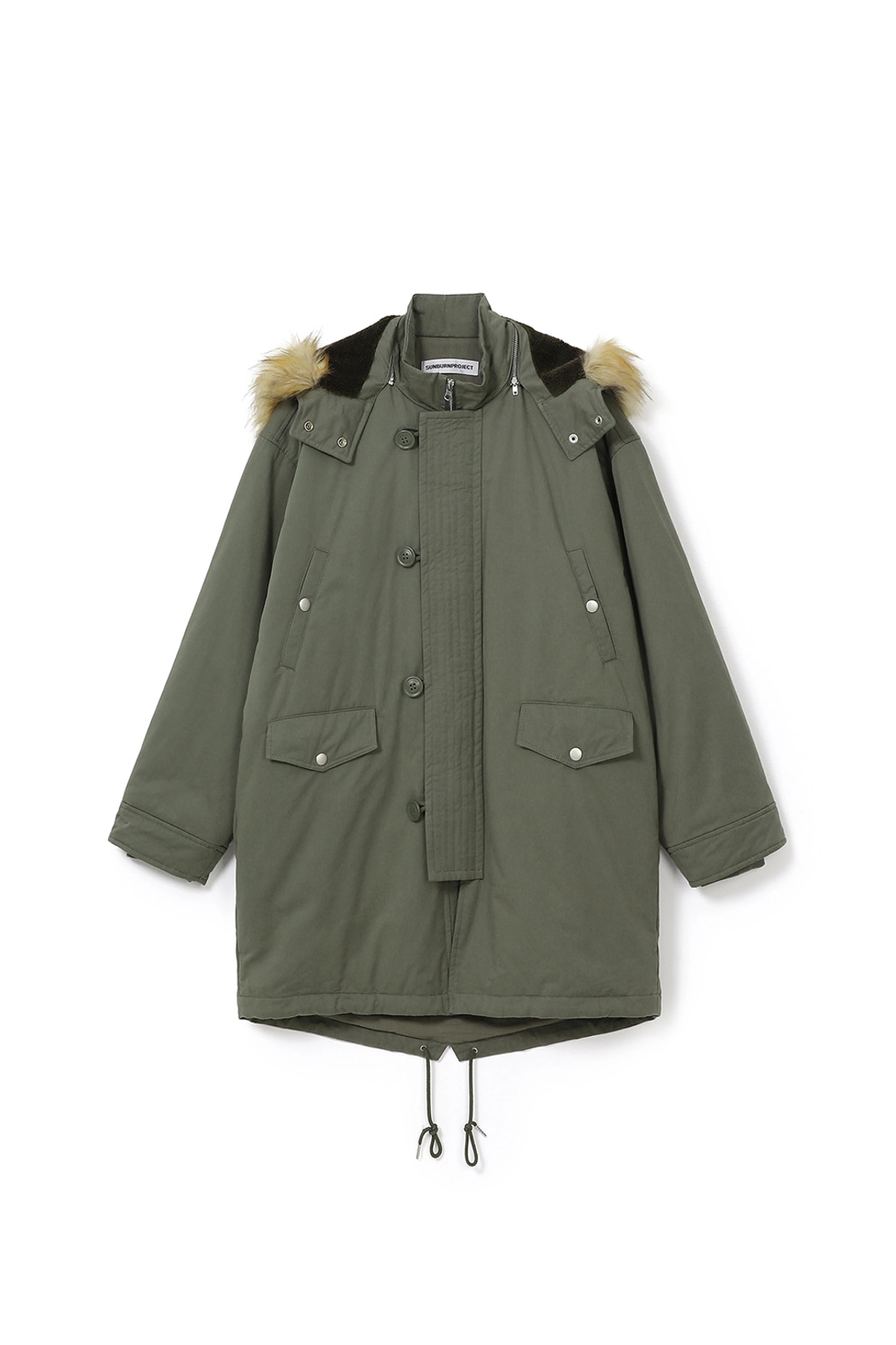 썬번프로젝트 FUR HOODIE FIELD JACKET, KHAKI 상품 이미지 1