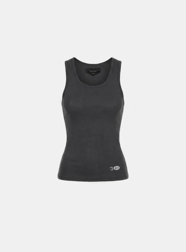 [w-tnk26-013] BS Cotton Jersey Classic Tank - Charcoal