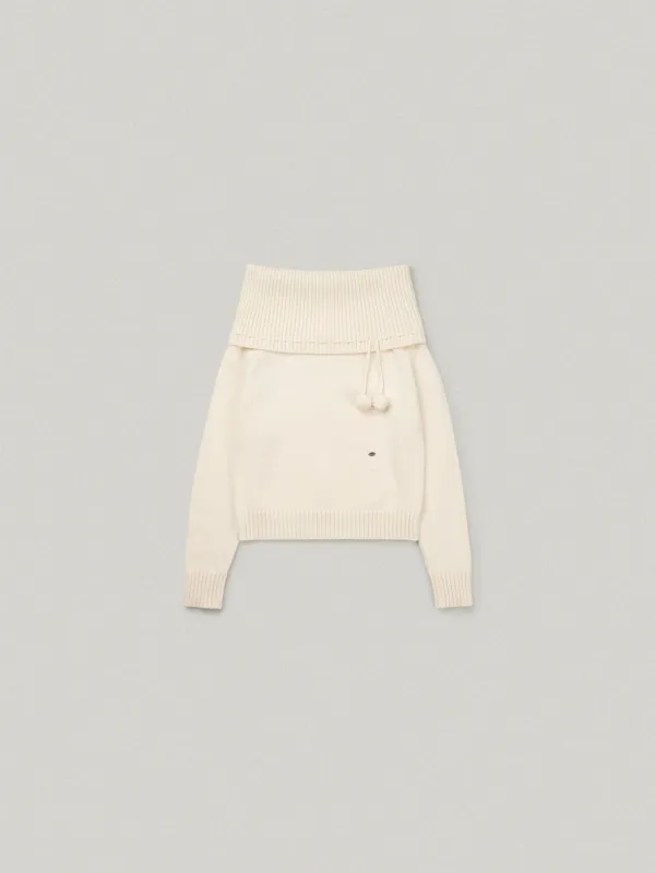 Berry Off Shoulder Knit- Ivory베리 오프숄더 니트