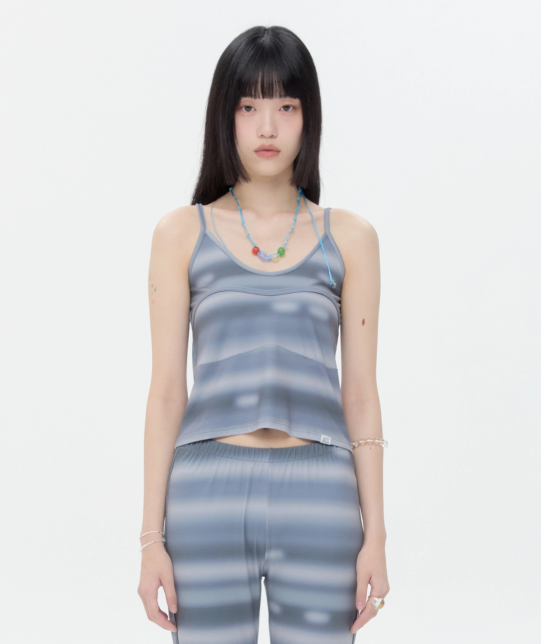 타입서비스 Airbrushed Stripe Bound Tank [Gray] 상품 이미지 1