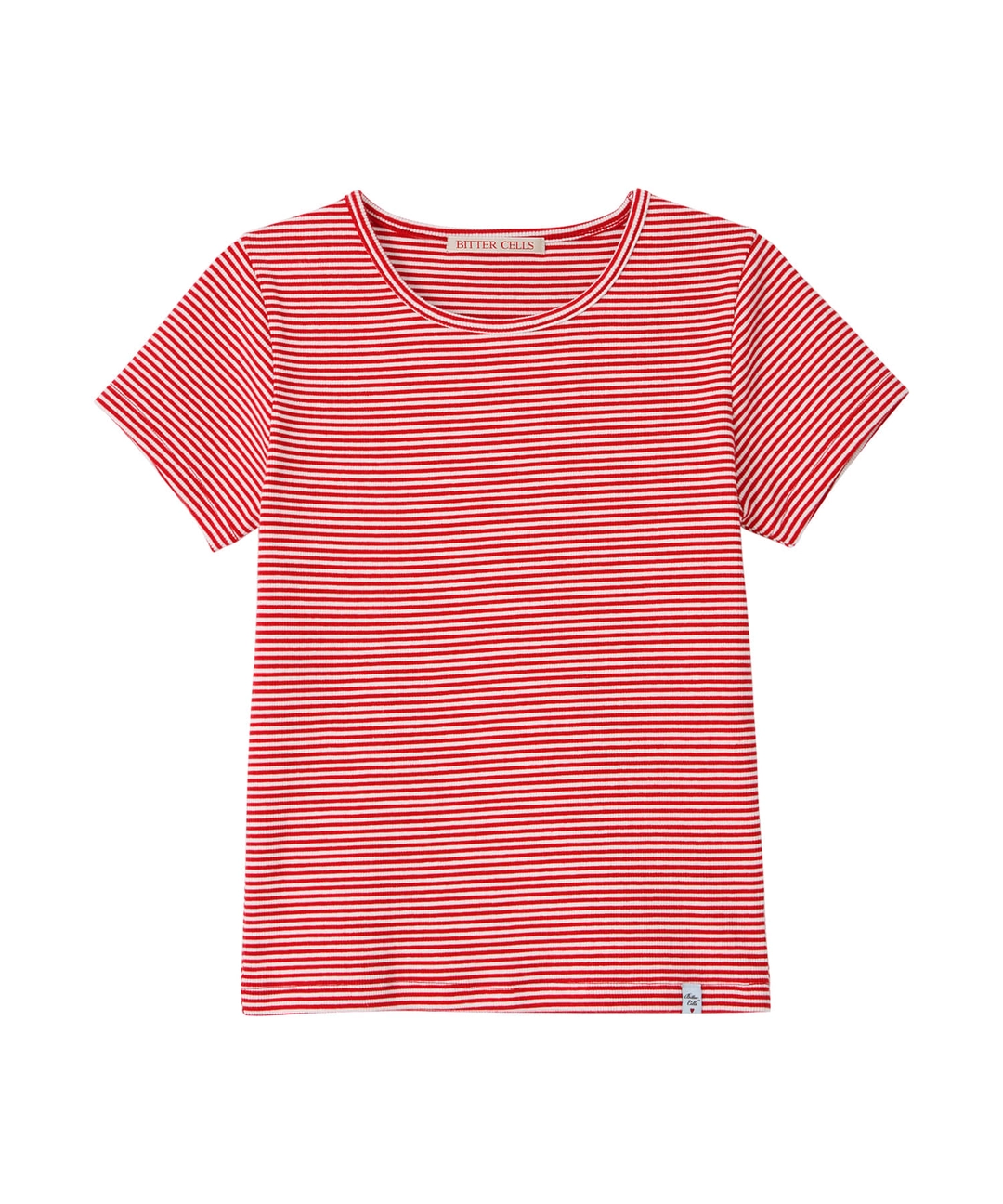 비터셀즈 Essential Golgi Half Tee-Stripe Red 상품 이미지 1