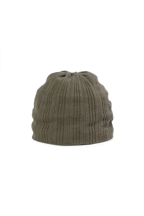 SHIRRING WOOL BEANIE, KHAKI