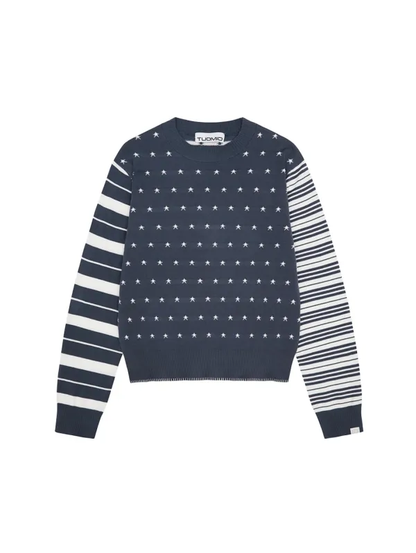 STAR KNIT PULLOVER [DUSTY BLUE]