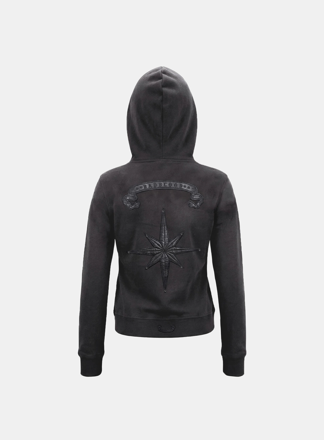 배드블러드 [w-hde26-026] Cosmo Embroidered Slim-Fit Zip-Up Hoodie - Charcoal 상품 이미지 2