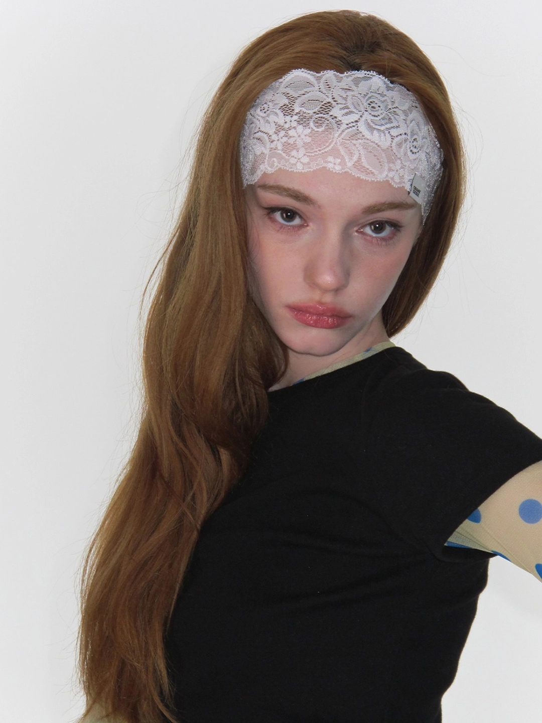 크랭크 LACE VEIL HEADBAND_WHITE 상품 이미지 3
