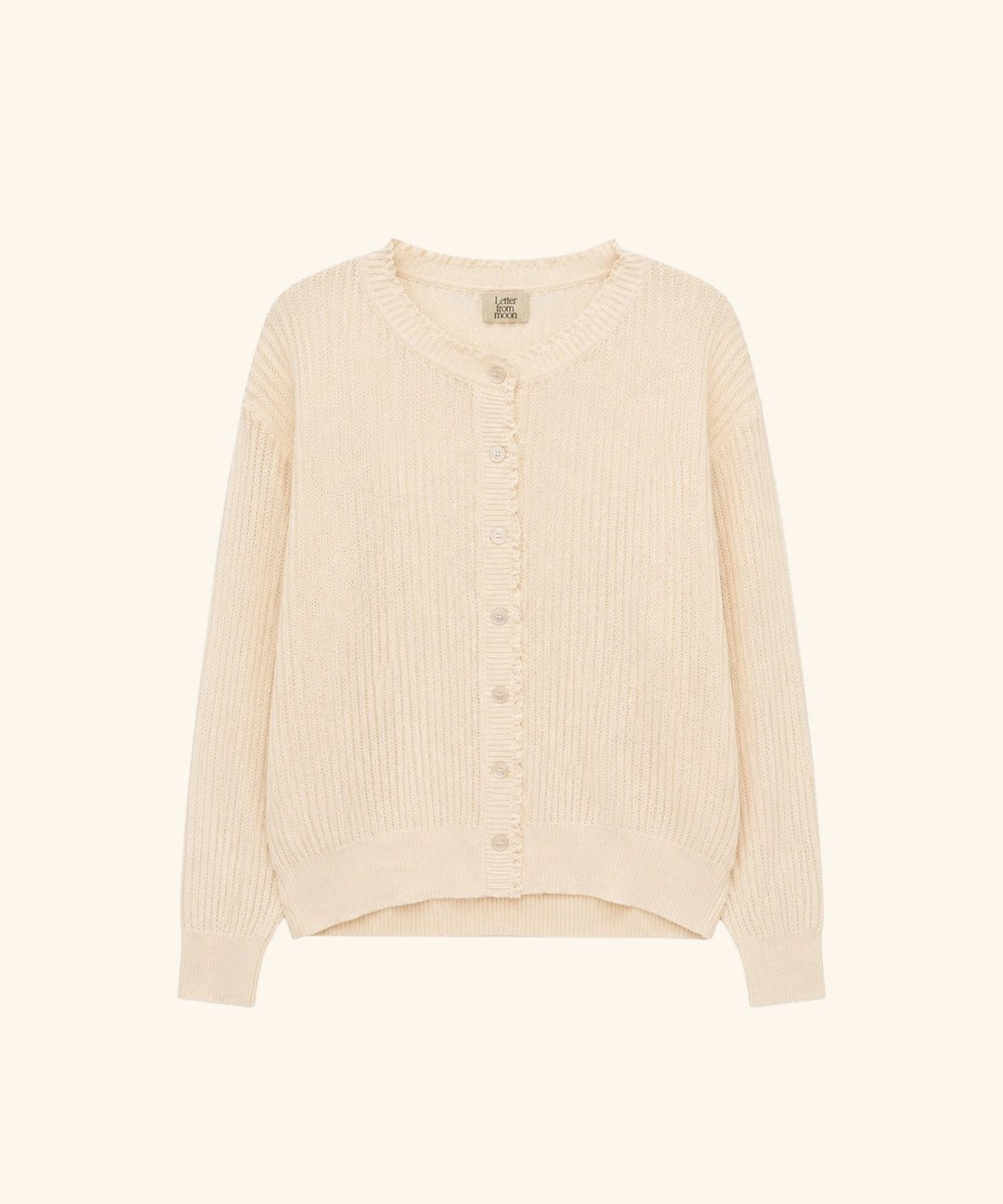 레터프롬문 Poff Lace Wool Cardigan (Ivory) 상품 이미지 1