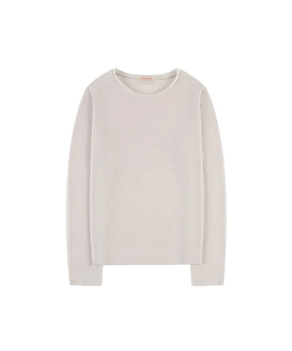 A3565 울 블렌디드 롱 슬리브_Light beige