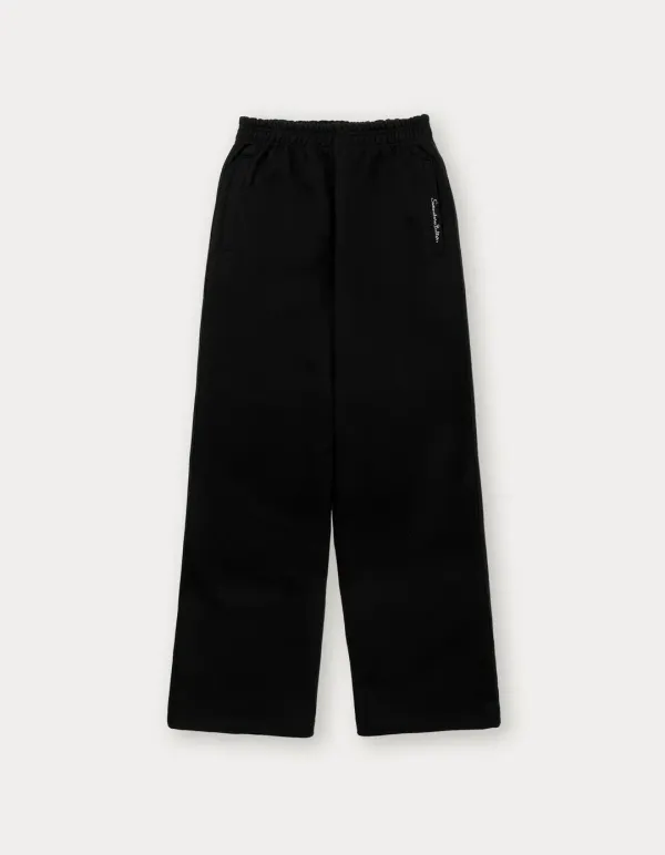 Label String Sweatpants - Black