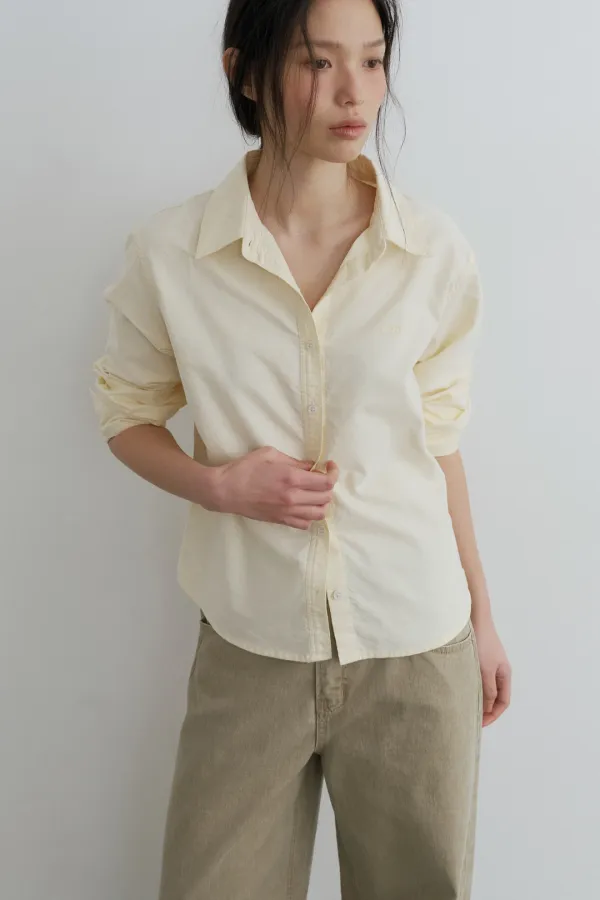 [4차] Standard oxford washed shirt (lemon)