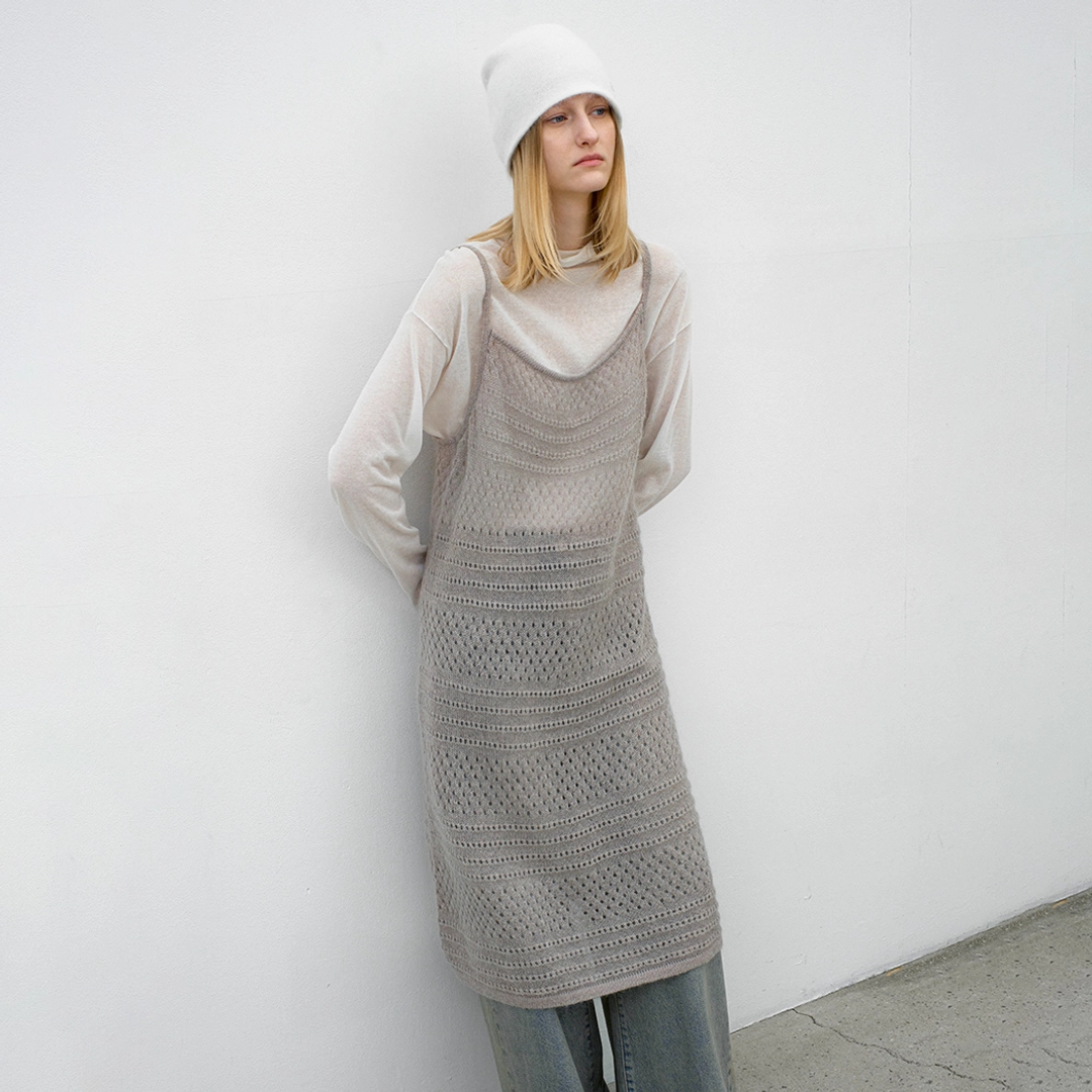 아뜰리에 나인 (OP-6308)SOFT MOHAIR SKASHI KNIT DRESS 상품 이미지 2