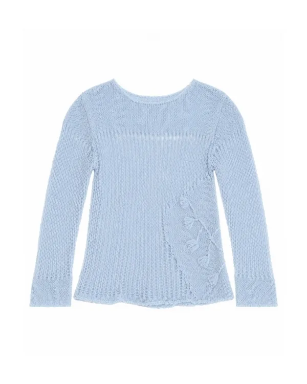 Lily of the valley Sheer Knit_Skyblue