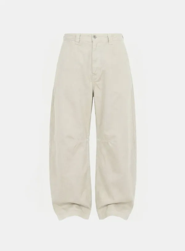 [w-pts26-006] Mystic Formal Curved Chino Pants - Cream