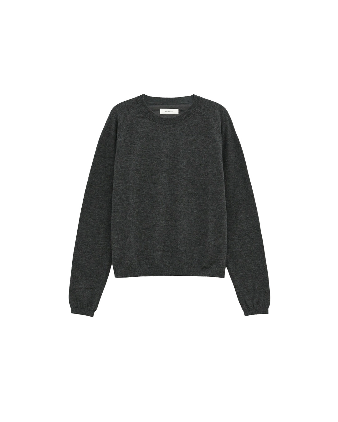 브라운야드 W Super Fine Bound Neck Knit, Charcoal 상품 이미지 1