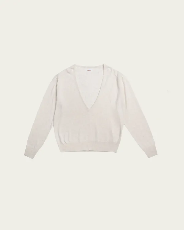 Kind Paper V-neck Knit - Ivory