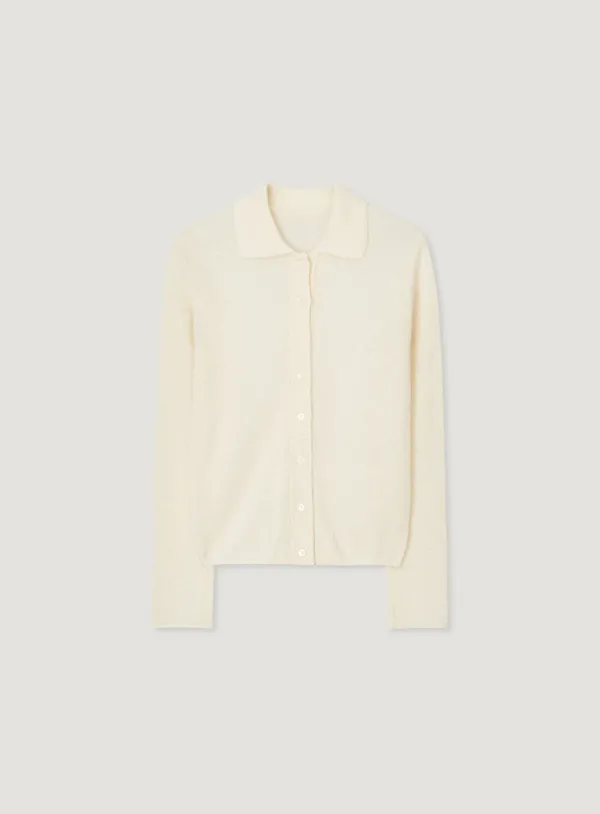 RIA COLLAR CARDIGAN_IVORY