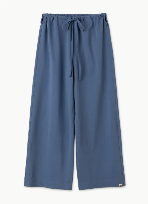 Tied straight pants_Blue Horizon