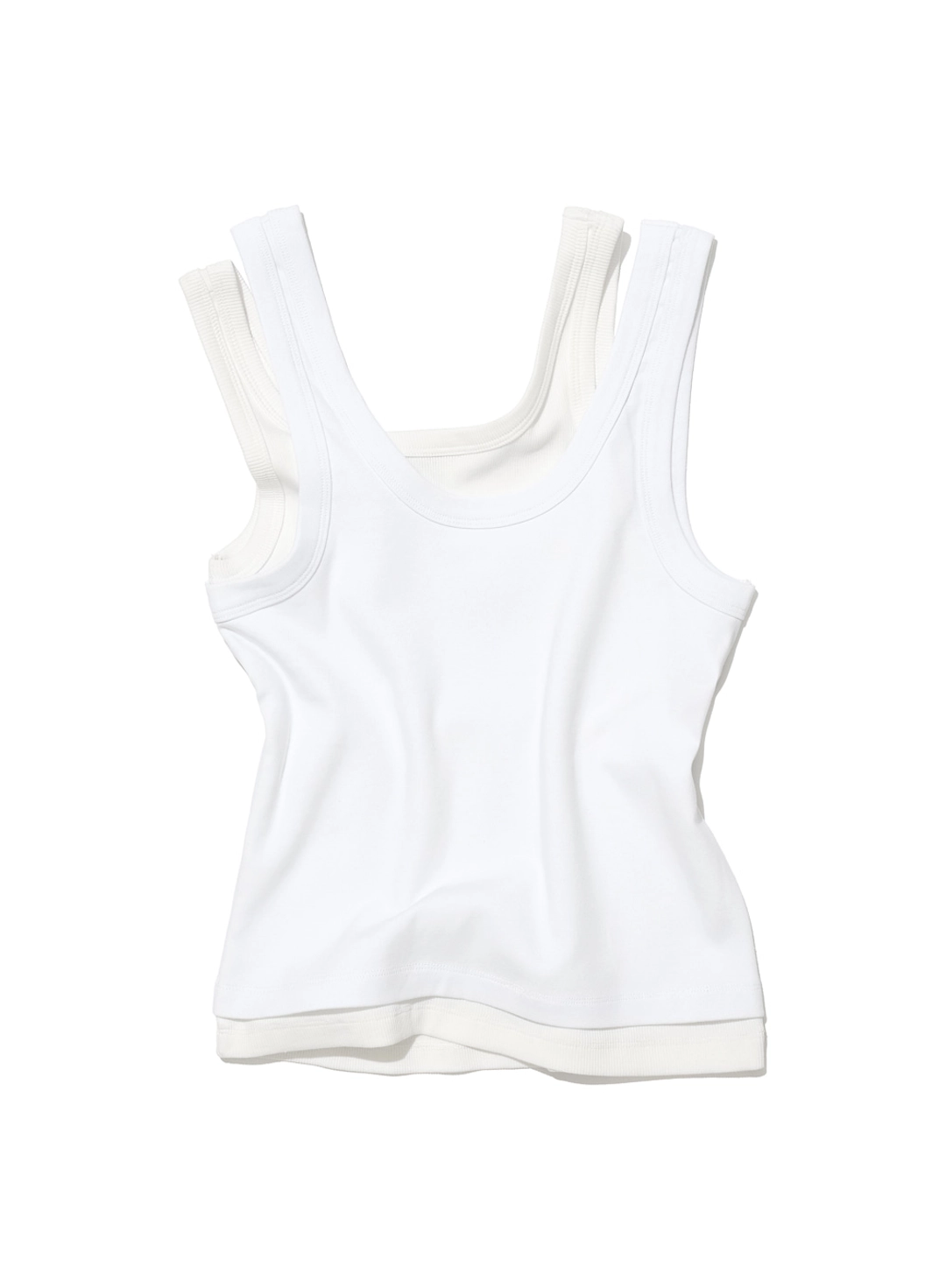 파르티멘토 [WOMEN] OVERLAY SLEEVELESS_WHITE 상품 이미지 1