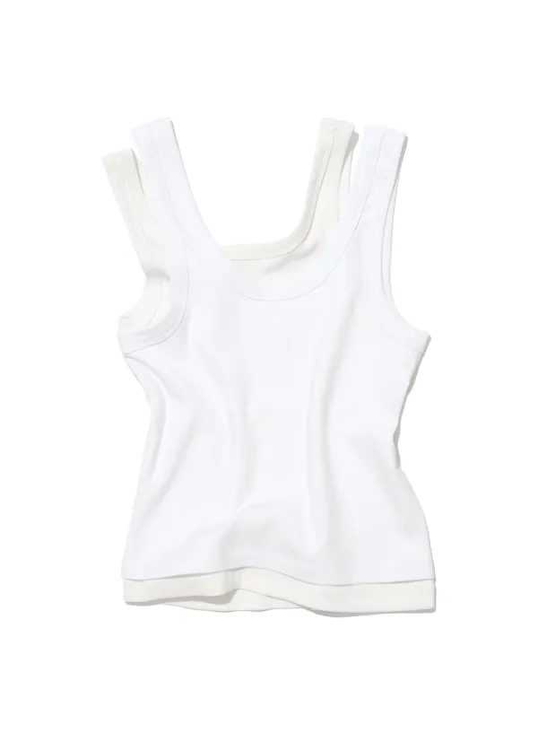 [WOMEN] OVERLAY SLEEVELESS_WHITE