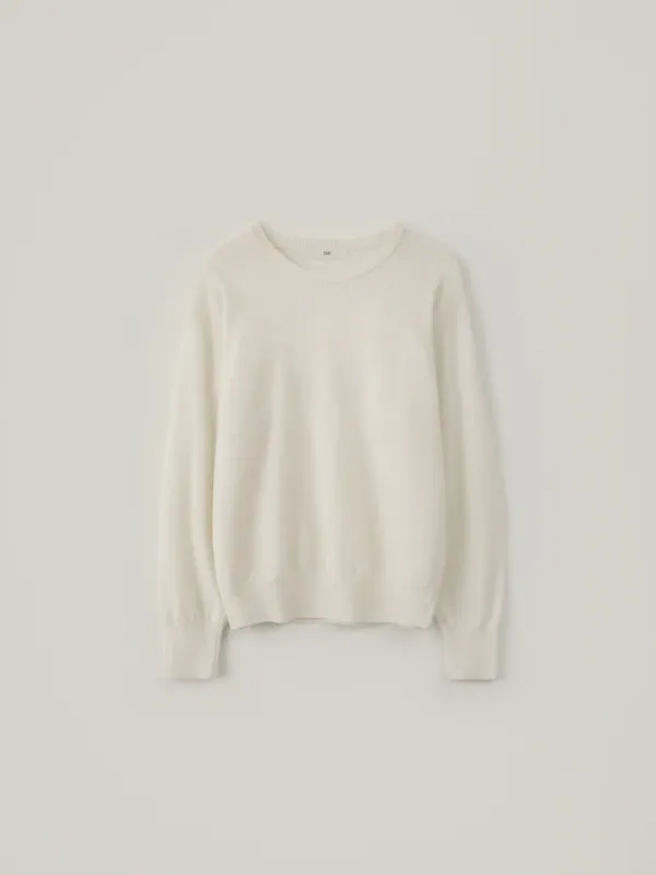 [Cashmere] Dolce Round Knit - Ivory