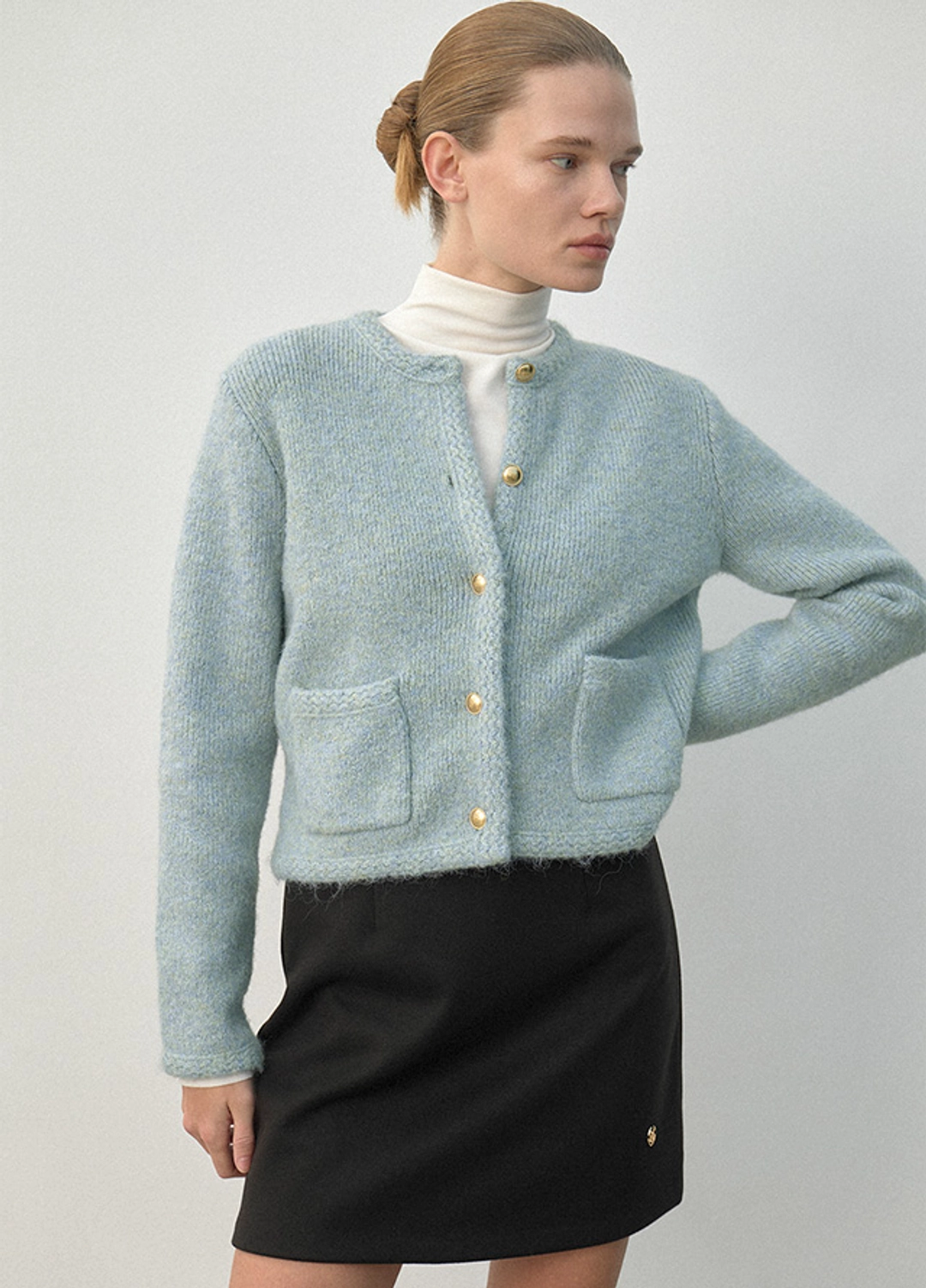 아뜰리에 나인 (Z-CD-2157)ADORE TWEED KNIT CARDIGAN 상품 이미지 3