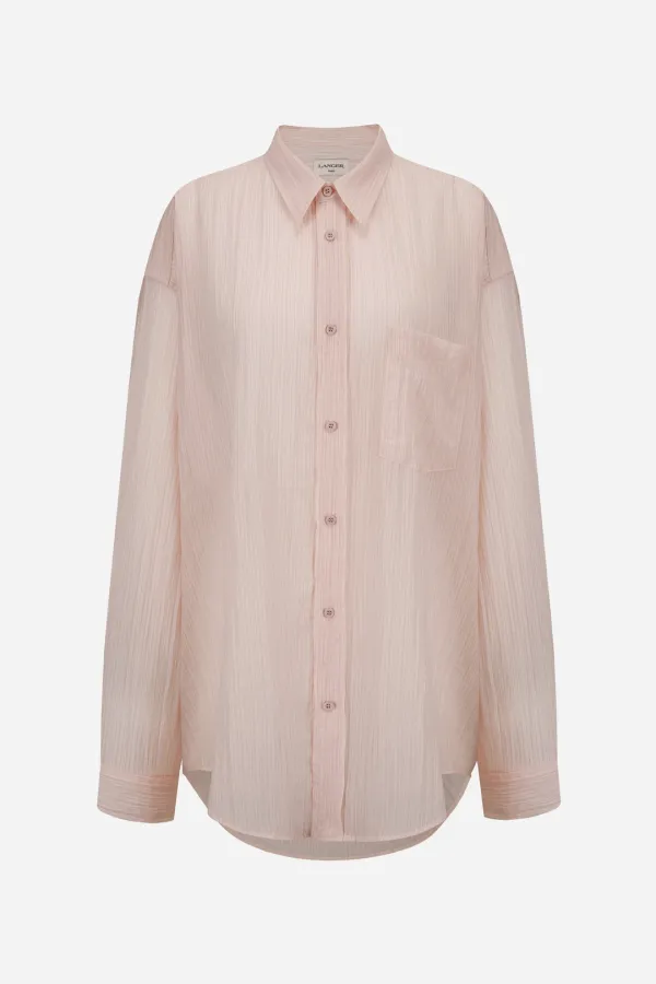 25SS candy stripe sheer shirt