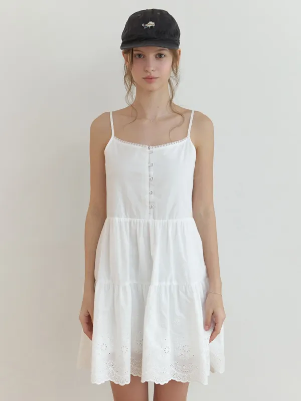 Alov lace mini dress (white)
