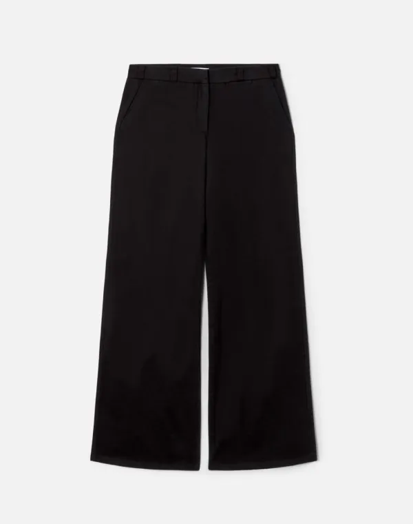 Surplus Mid Rise Wide Leg Trouser - Washed Black