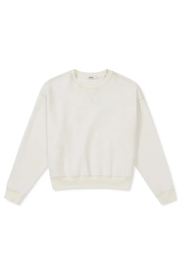 [25SS clove] Soft Crop Sweatshirt (Light Beige)