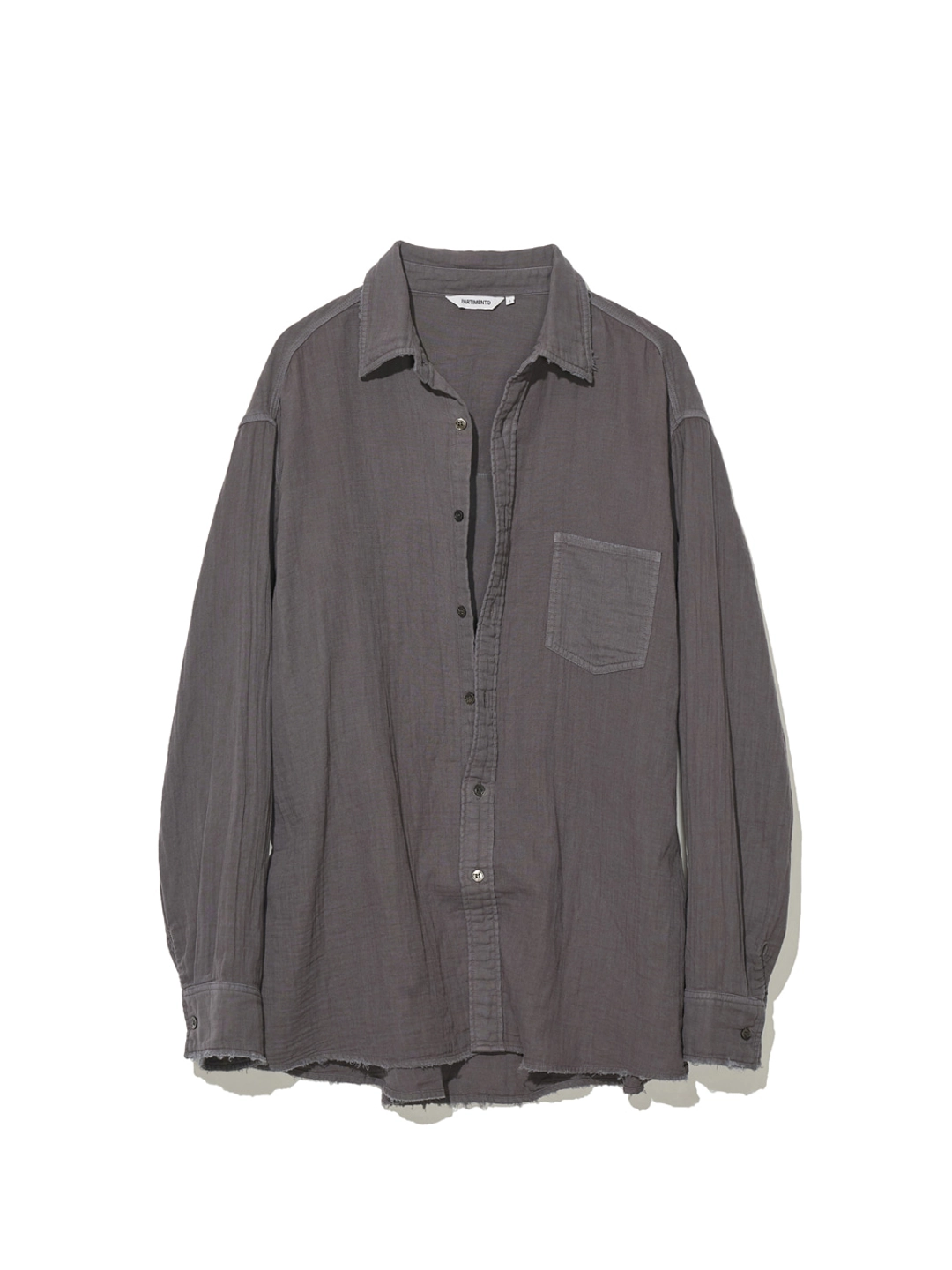 파르티멘토 Pigment Raw Natural Shirts_Charcoal 상품 이미지 3