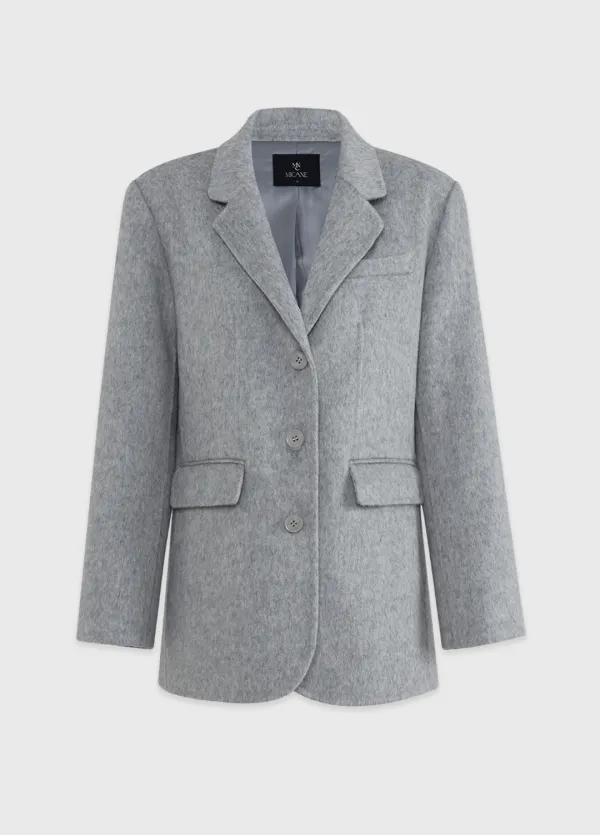 [44-120]  Zinara Wool Handmade Jacket  지나라 울 핸드메이드 자켓 (겨울-가을-핸드메이드-데일리룩-하객룩-격식룩-오피스룩-출근룩-아우터-자켓-울자켓-베이직-심플-클래식-하프자켓-핸드메이드자켓-자체제작) - MICANE