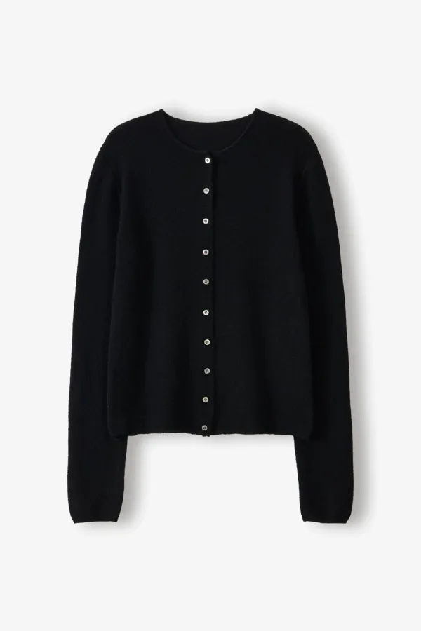 Soft Alpaca Cardigan (Black)